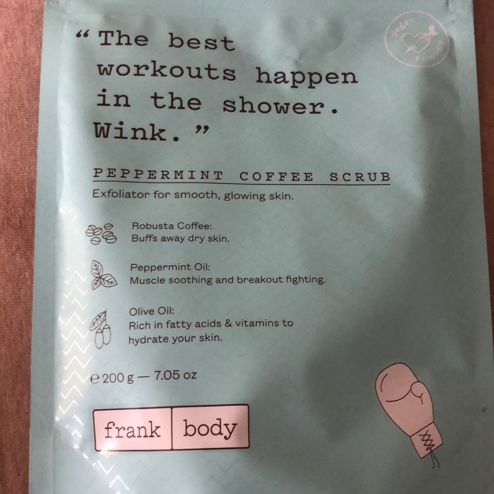 Frank body peppermint coffee scrub